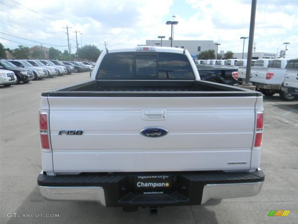 2011 F150 Lariat SuperCab - White Platinum Metallic Tri-Coat / Pale Adobe photo #5