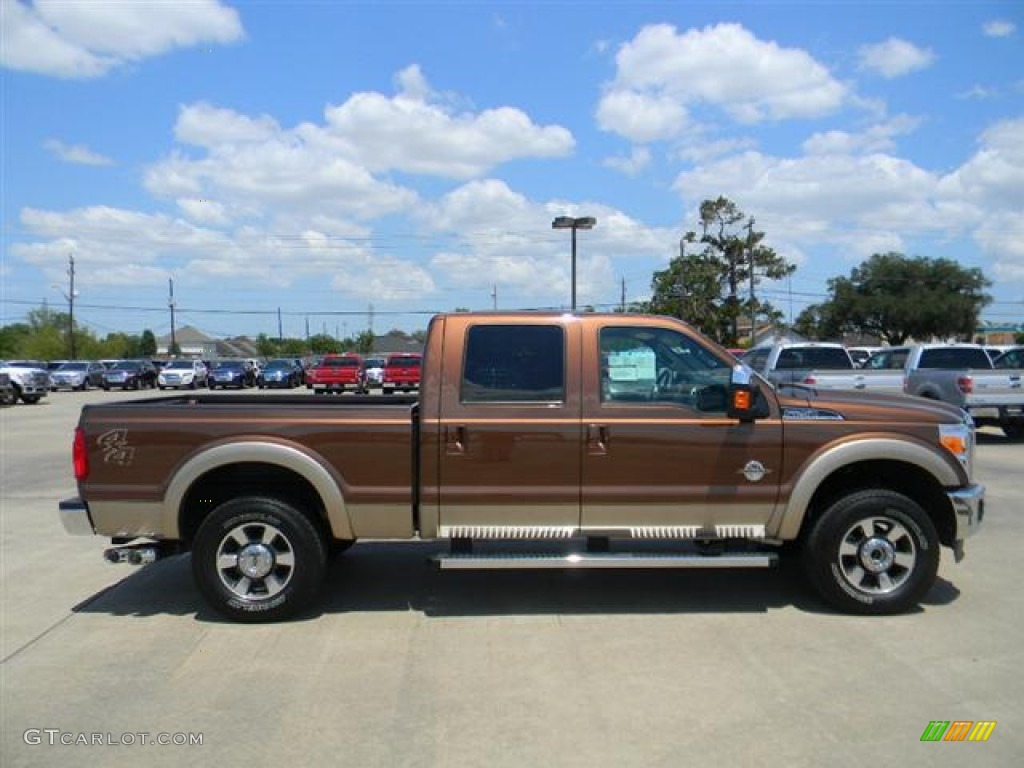 Golden Bronze Metallic 2011 Ford F250 Super Duty Lariat Crew Cab 4x4 Exterior Photo #58172064