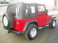 2002 Flame Red Jeep Wrangler X 4x4  photo #2