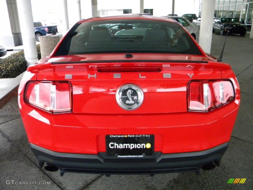 2011 Mustang Shelby GT500 SVT Performance Package Coupe - Race Red / Charcoal Black/Black photo #3