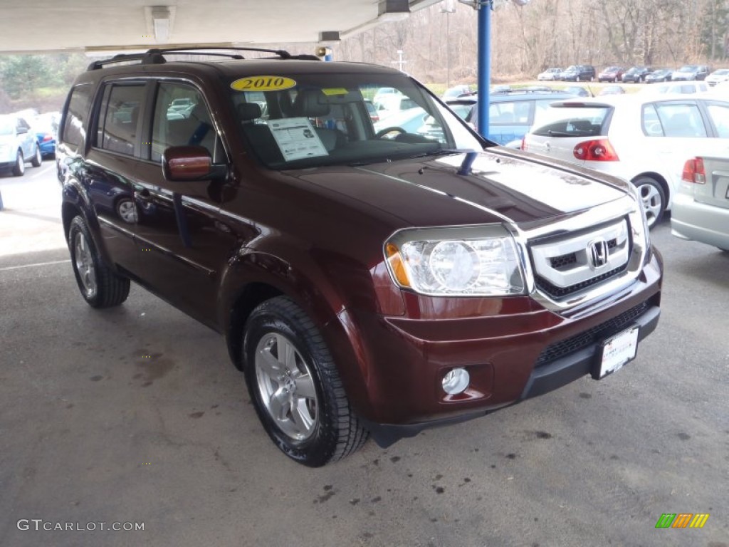 2010 Pilot EX-L 4WD - Dark Cherry Pearl / Black photo #1