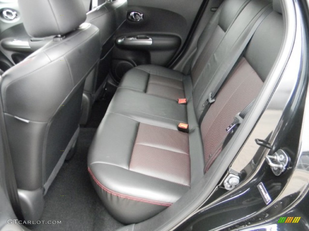 Black/Red w/Silver Trim Interior 2011 Nissan Juke SL AWD Photo #58175870