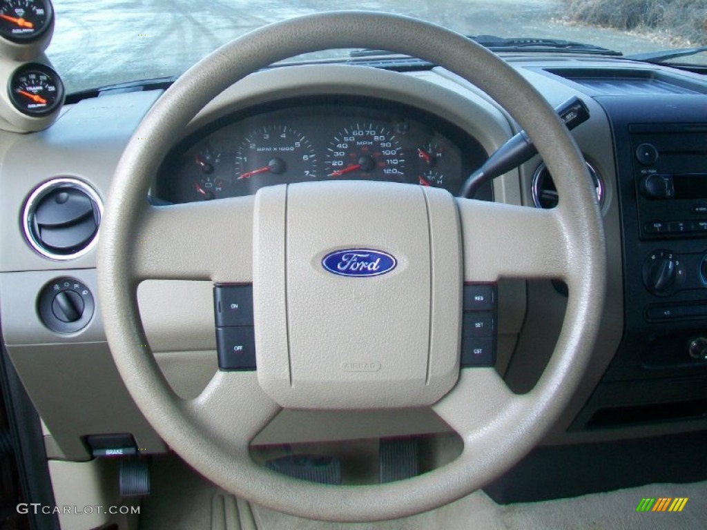 2005 F150 XLT SuperCab 4x4 - Dark Toreador Red Metallic / Tan photo #13