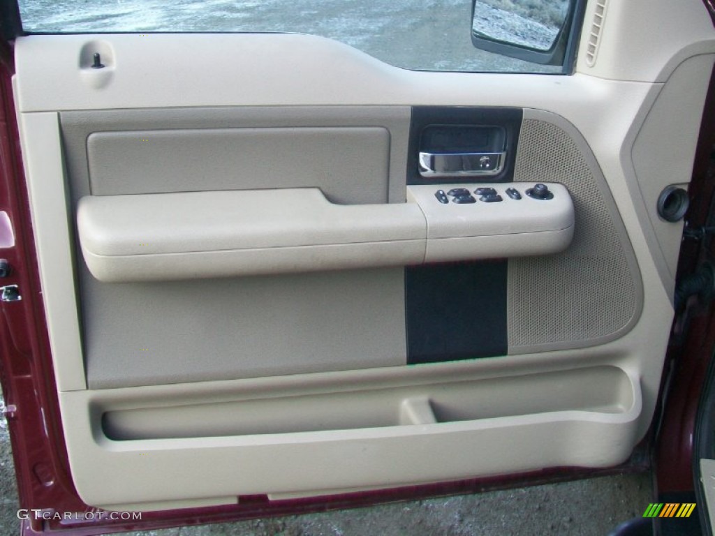 2005 F150 XLT SuperCab 4x4 - Dark Toreador Red Metallic / Tan photo #21