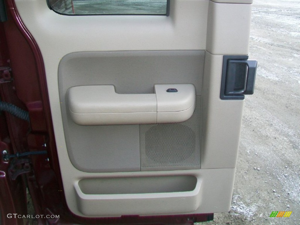 2005 F150 XLT SuperCab 4x4 - Dark Toreador Red Metallic / Tan photo #30