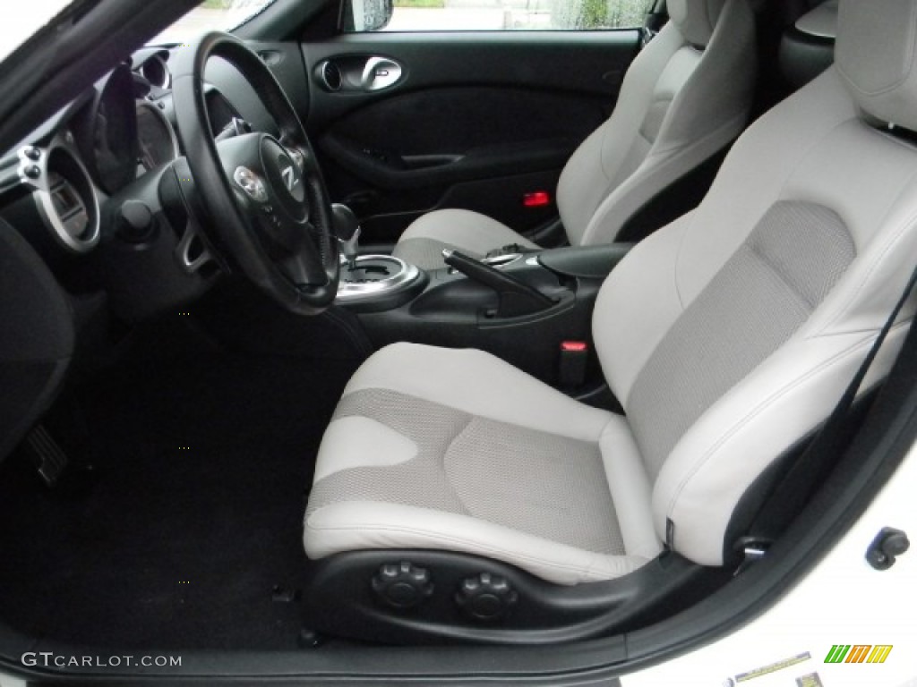 Gray Leather Interior 2010 Nissan 370Z Sport Touring Roadster Photo #58176941