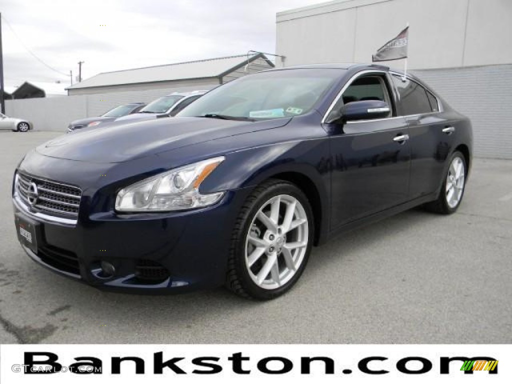 2009 Maxima 3.5 SV Sport - Navy Blue Metallic / Charcoal photo #1