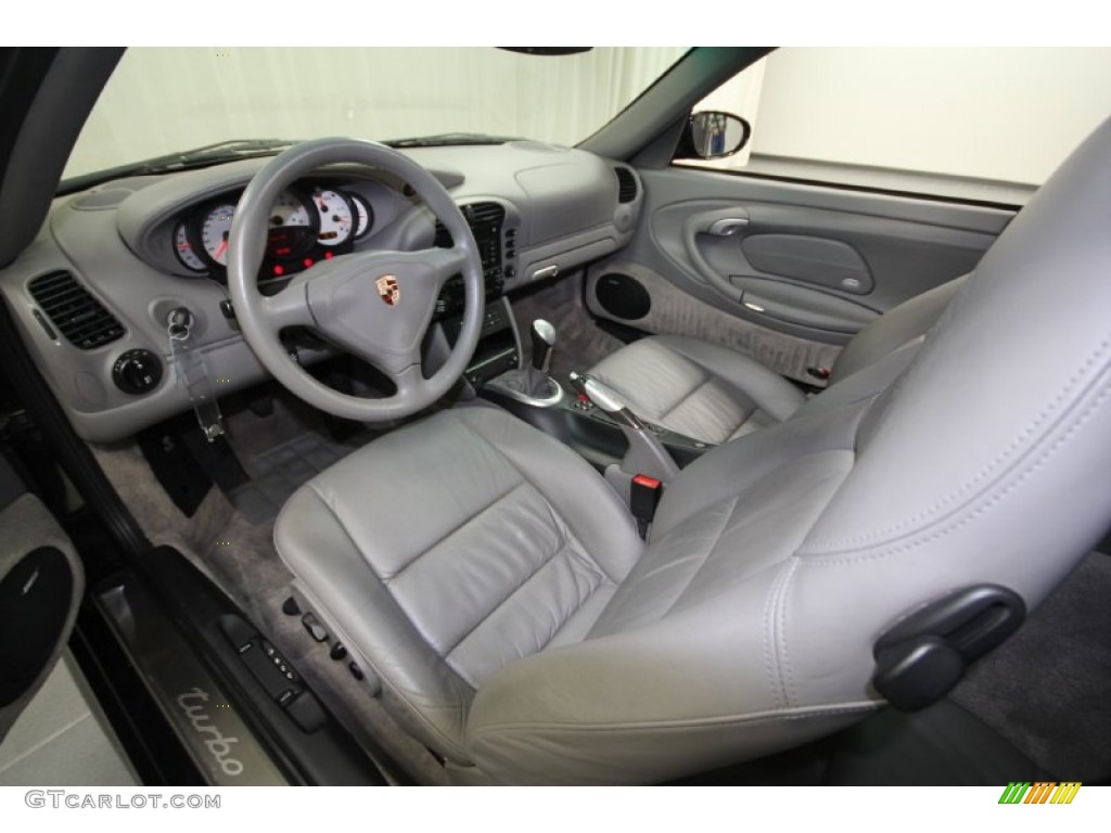 Graphite Grey Interior 2003 Porsche 911 Turbo Coupe Photo #58179893