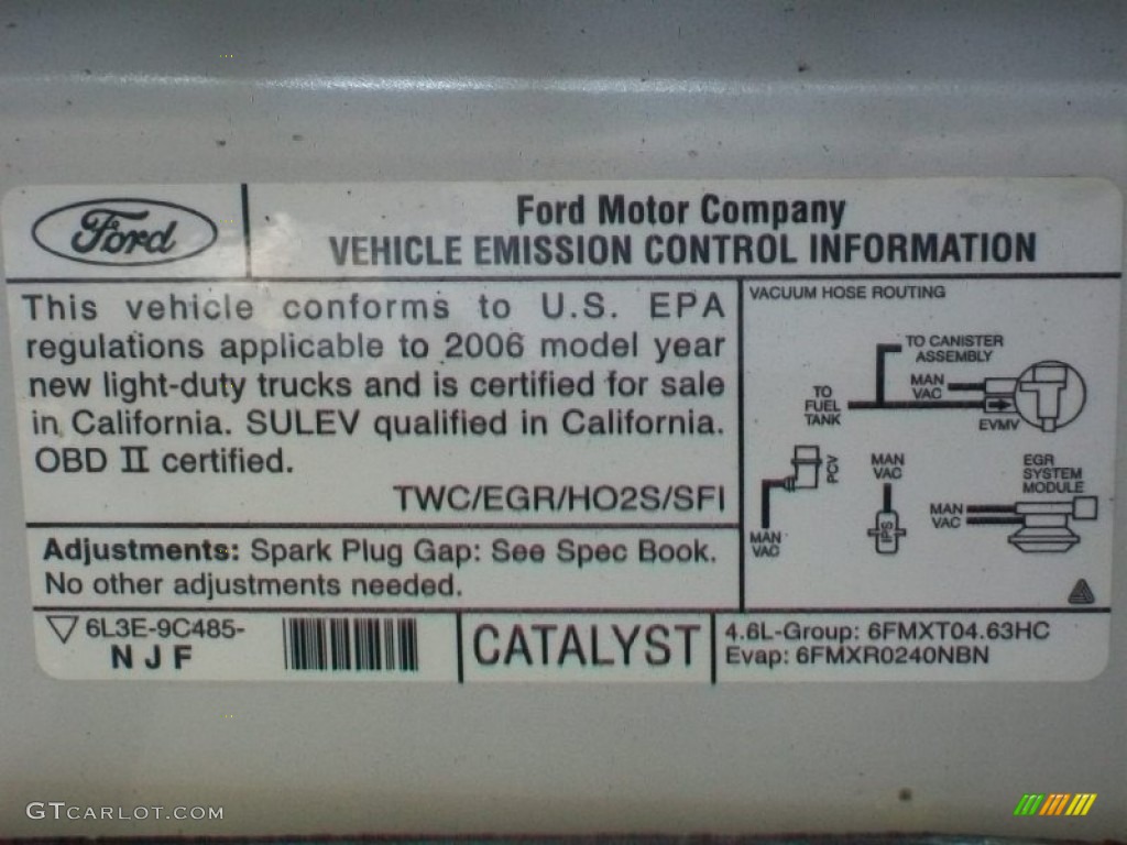 2006 Ford F150 XLT SuperCrew 4x4 Info Tag Photo #58179896