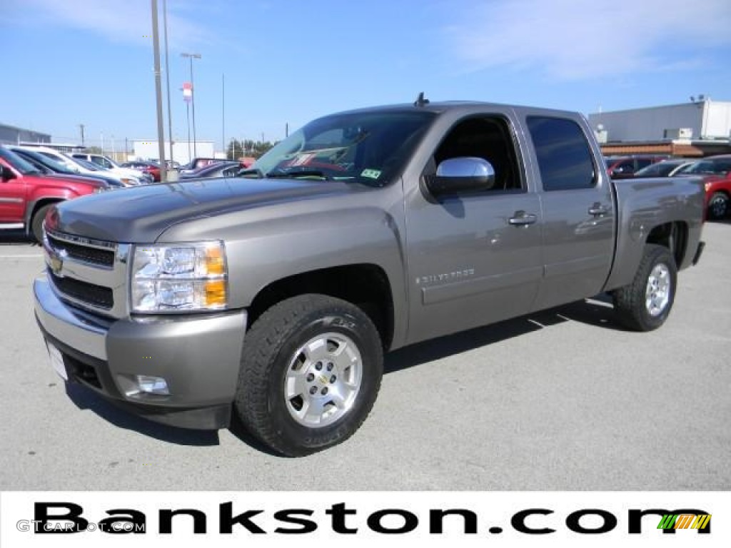 2008 Silverado 1500 LT Crew Cab - Graystone Metallic / Ebony photo #1