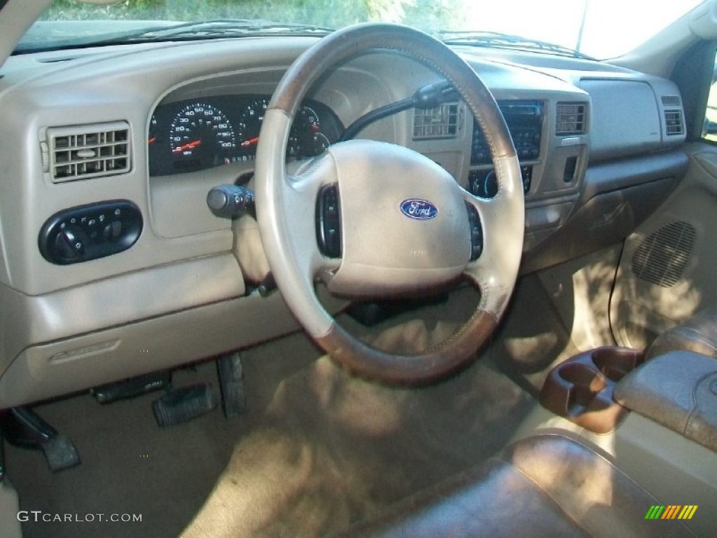 2003 Ford F250 Super Duty King Ranch Crew Cab 4x4 Castano Brown Dashboard Photo #58181180