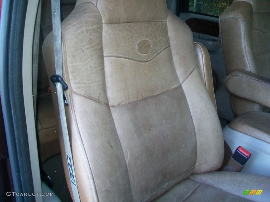 Castano Brown Interior 2003 Ford F250 Super Duty King Ranch Crew Cab 4x4 Photo #58181330