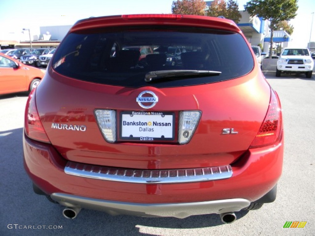 2006 Murano SL - Sunset Red Pearl Metallic / Charcoal photo #4