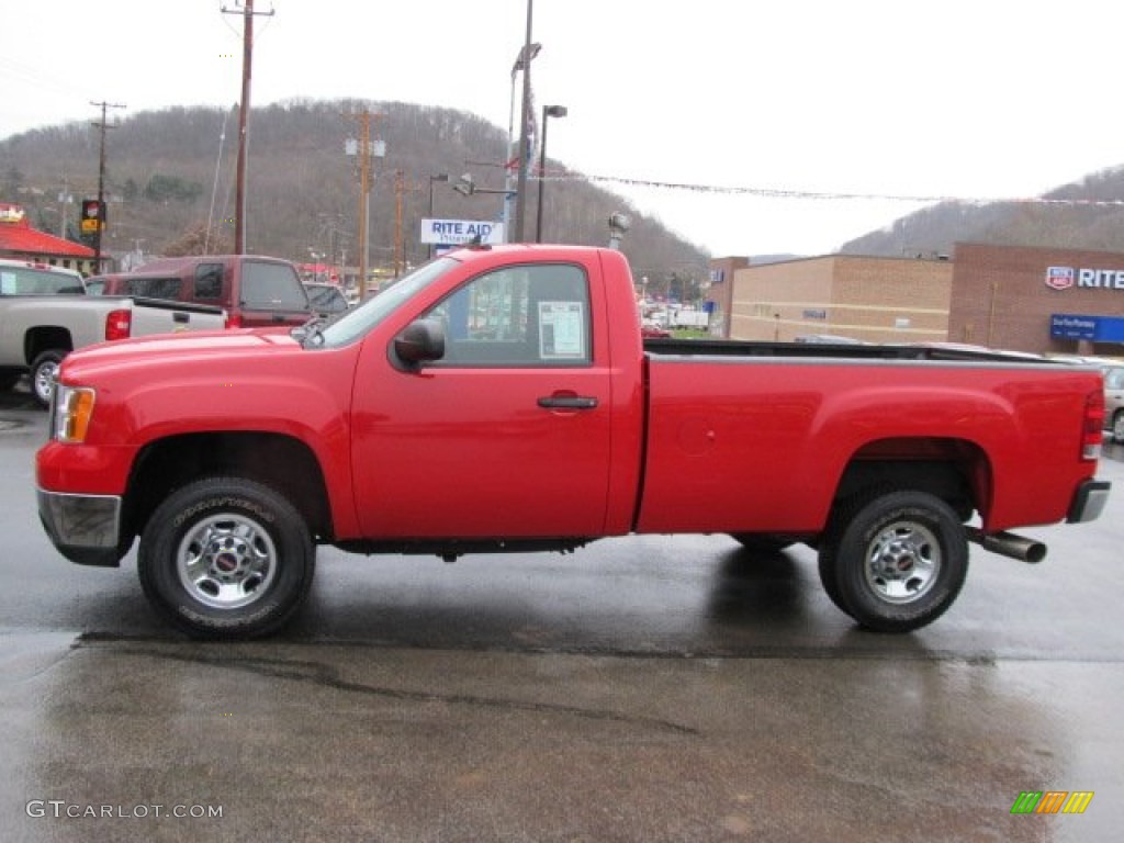 2007 Sierra 2500HD Regular Cab 4x4 - Fire Red / Dark Titanium/Light Titanium photo #6