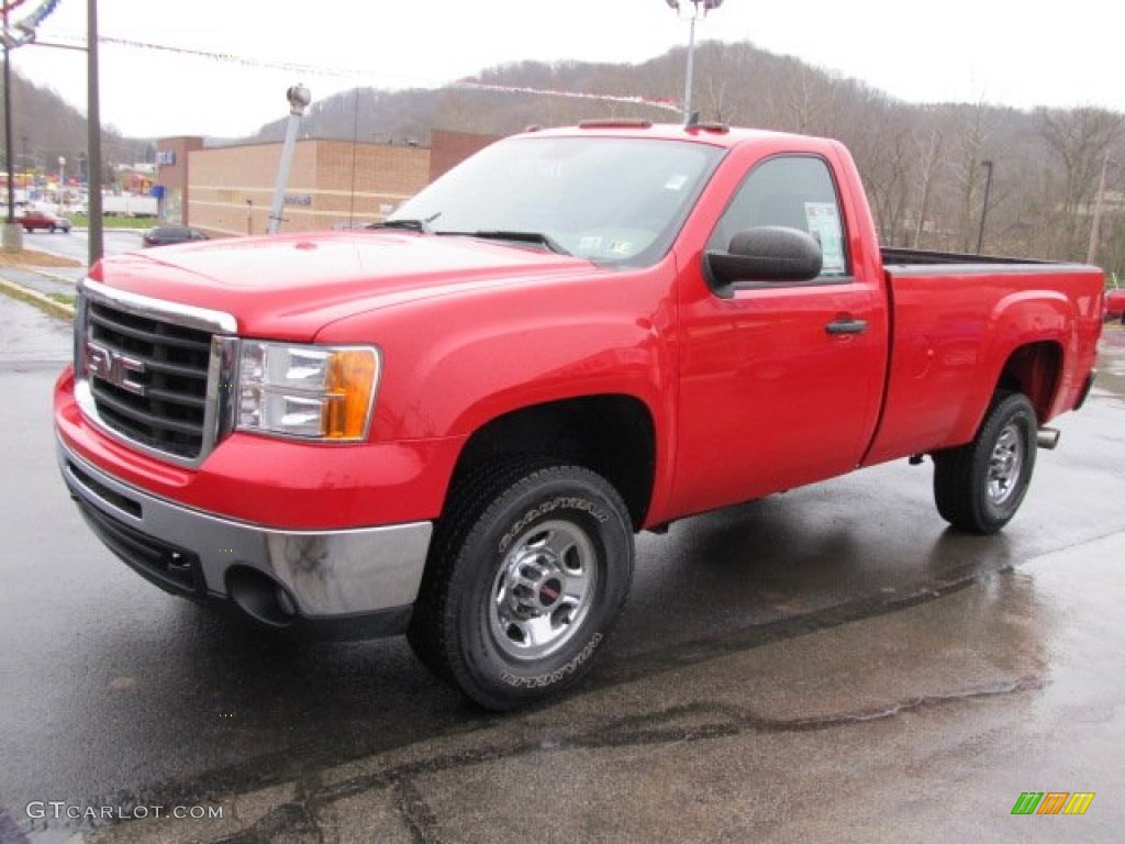 2007 Sierra 2500HD Regular Cab 4x4 - Fire Red / Dark Titanium/Light Titanium photo #7