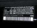 040: Black 2006 Mercedes-Benz S 65 AMG Sedan Color Code