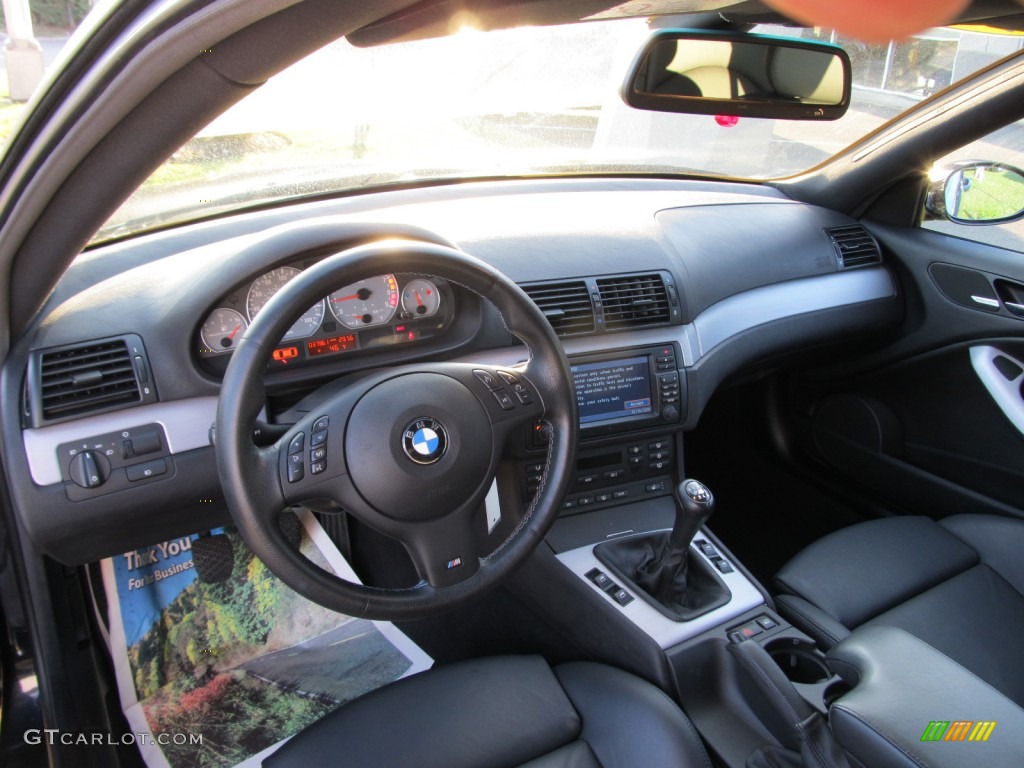 2005 BMW M3 Coupe Black Dashboard Photo #58182611