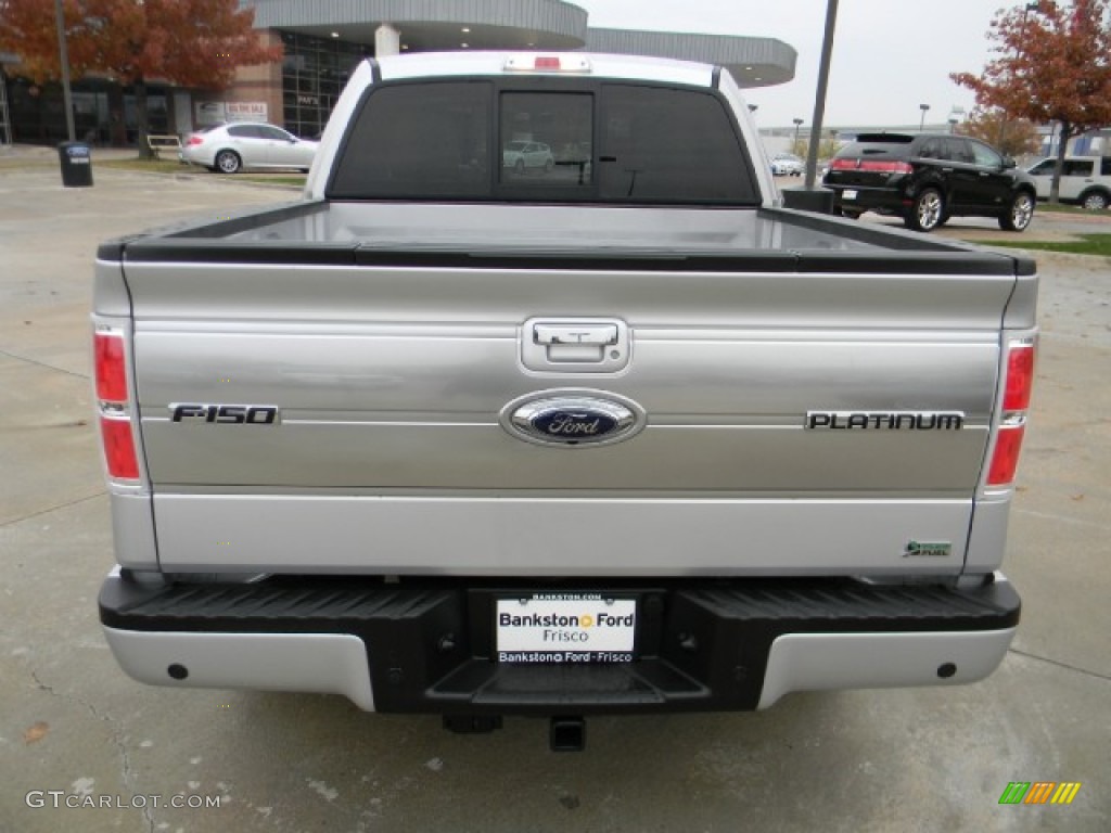 2010 F150 Platinum SuperCrew 4x4 - Ingot Silver Metallic / Medium Stone Leather/Sienna Brown photo #4