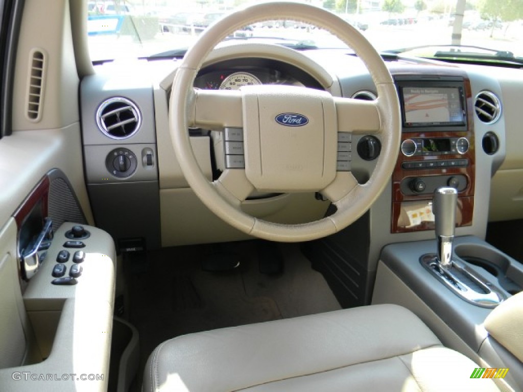 2008 F150 Lariat SuperCrew 4x4 - Black / Tan photo #8