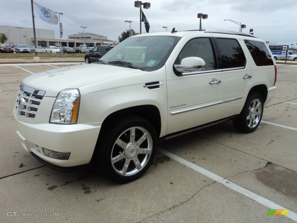 White Diamond Tricoat 2012 Cadillac Escalade Luxury Exterior Photo #58186329