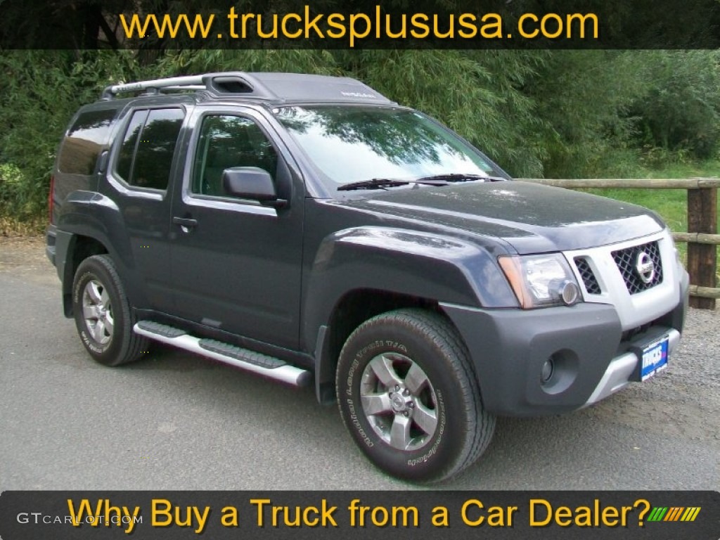 2010 Xterra X 4x4 - Night Armor Metallic / Gray photo #1