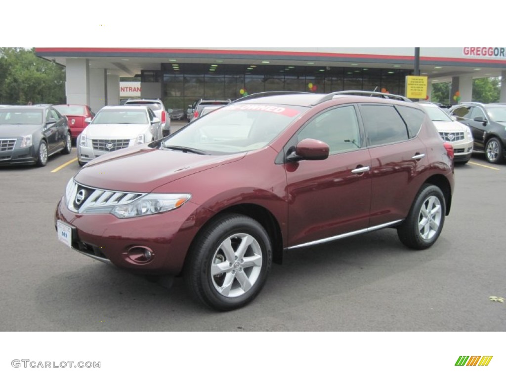 2010 Murano SL AWD - Merlot Red Metallic / Beige photo #1