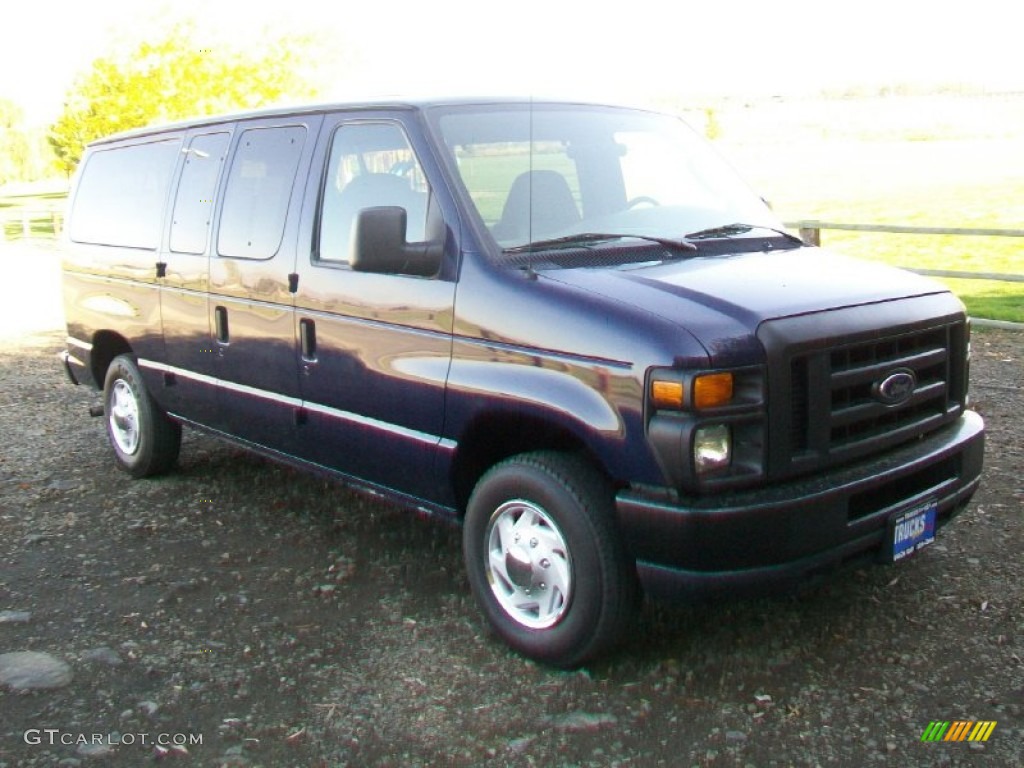 2008 E Series Van E150 XL Passenger - Dark Blue Pearl Metallic / Medium Flint photo #1