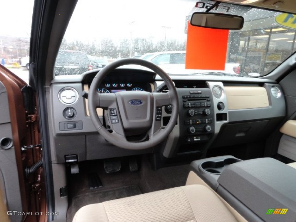 2011 Ford F150 XLT SuperCrew 4x4 Pale Adobe Dashboard Photo #58188587