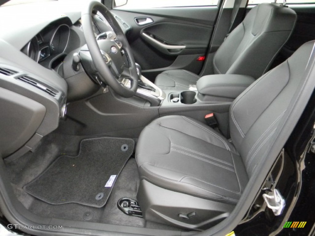 2012 Focus SEL 5-Door - Black / Charcoal Black Leather photo #9