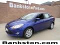 2012 Sonic Blue Metallic Ford Focus SE Sedan  photo #1