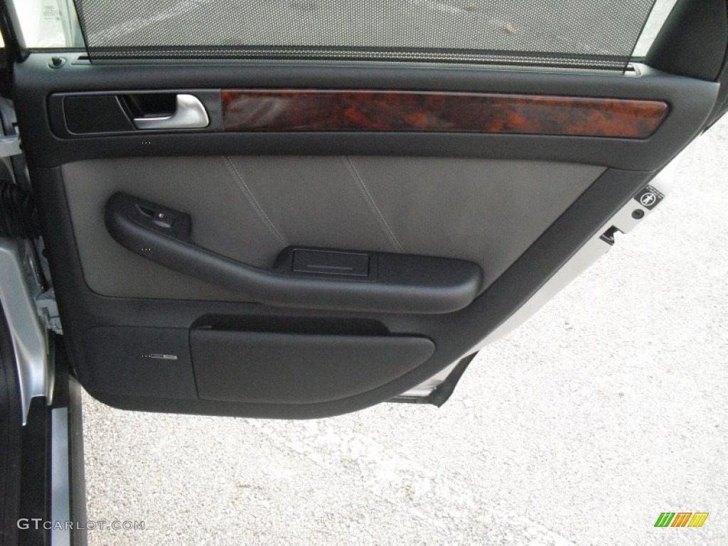 2005 Audi Allroad 2.7T quattro Platinum/Sabre Black Door Panel Photo #58192971