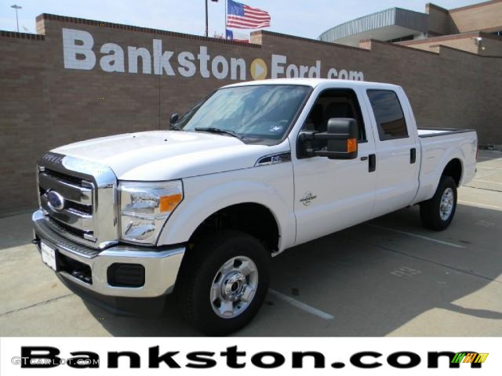 2012 F250 Super Duty XLT Crew Cab 4x4 - Oxford White / Steel photo #1