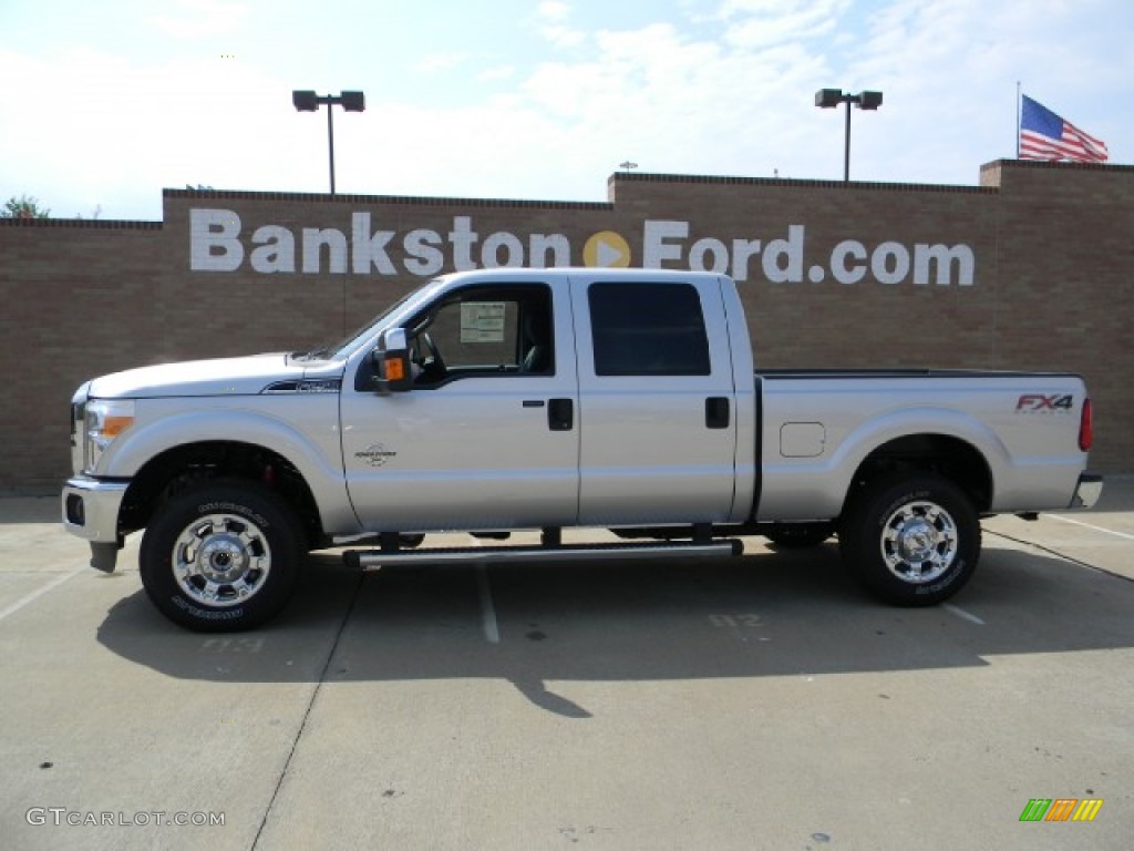 2012 F250 Super Duty XLT Crew Cab 4x4 - Ingot Silver Metallic / Steel photo #5