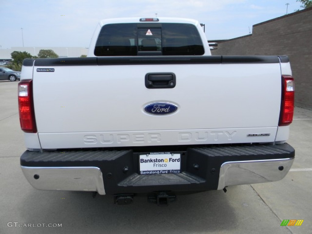 2012 F250 Super Duty Lariat Crew Cab 4x4 - White Platinum Metallic Tri-Coat / Adobe photo #4