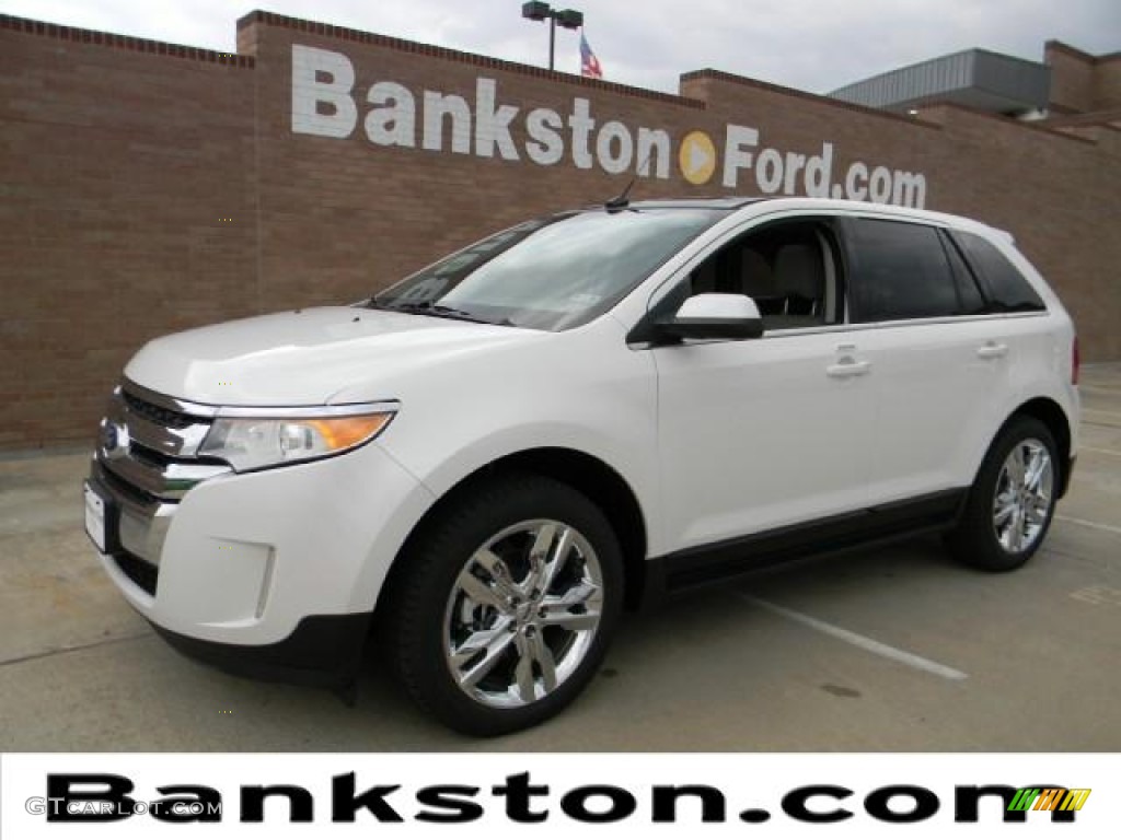 2012 Edge Limited EcoBoost - White Platinum Metallic Tri-Coat / Medium Light Stone photo #1