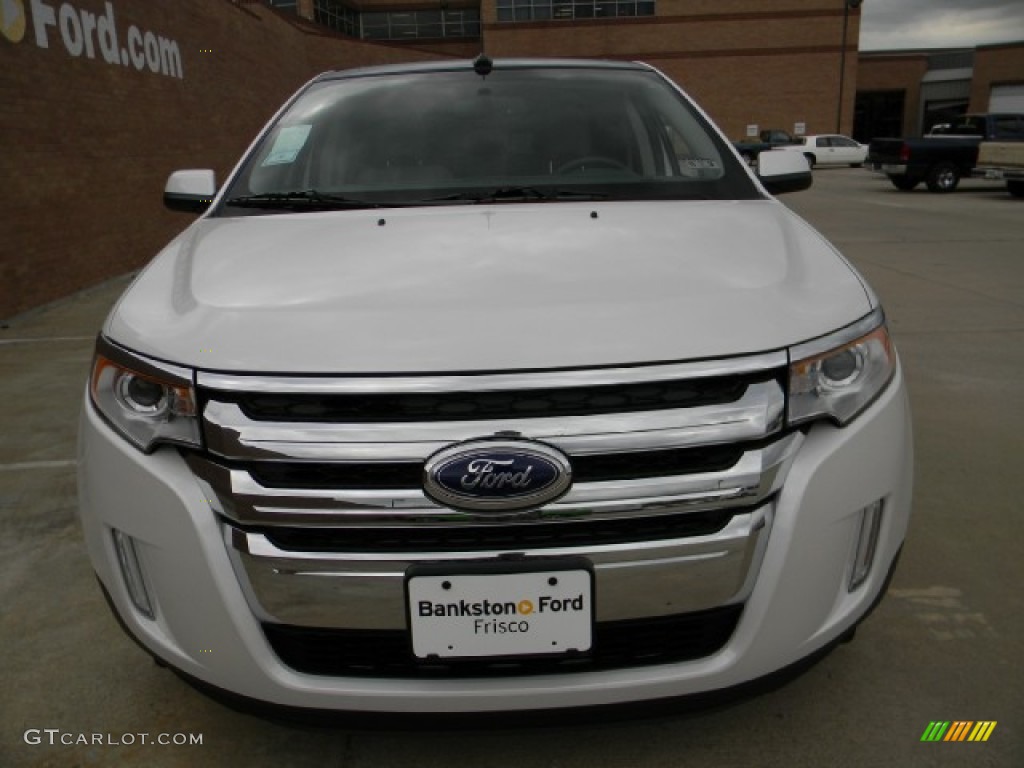 2012 Edge Limited EcoBoost - White Platinum Metallic Tri-Coat / Medium Light Stone photo #2