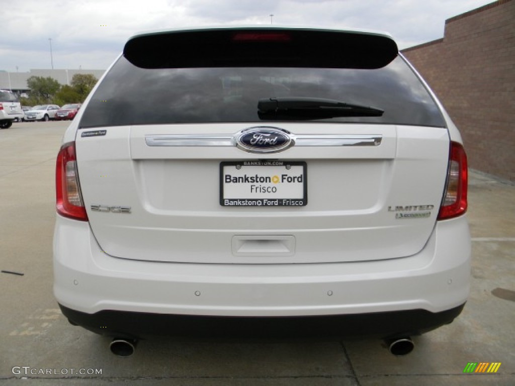 2012 Edge Limited EcoBoost - White Platinum Metallic Tri-Coat / Medium Light Stone photo #4