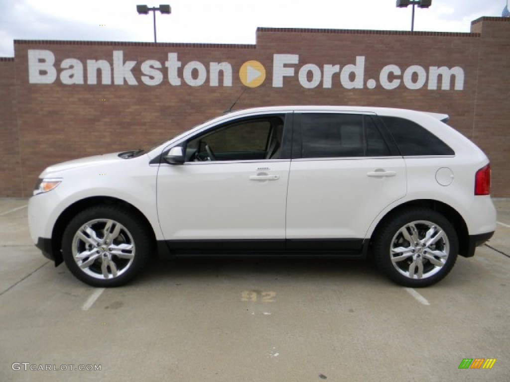 2012 Edge Limited EcoBoost - White Platinum Metallic Tri-Coat / Medium Light Stone photo #5