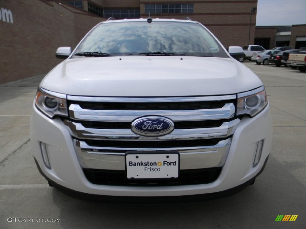 2012 Edge SEL EcoBoost - White Platinum Metallic Tri-Coat / Medium Light Stone photo #2
