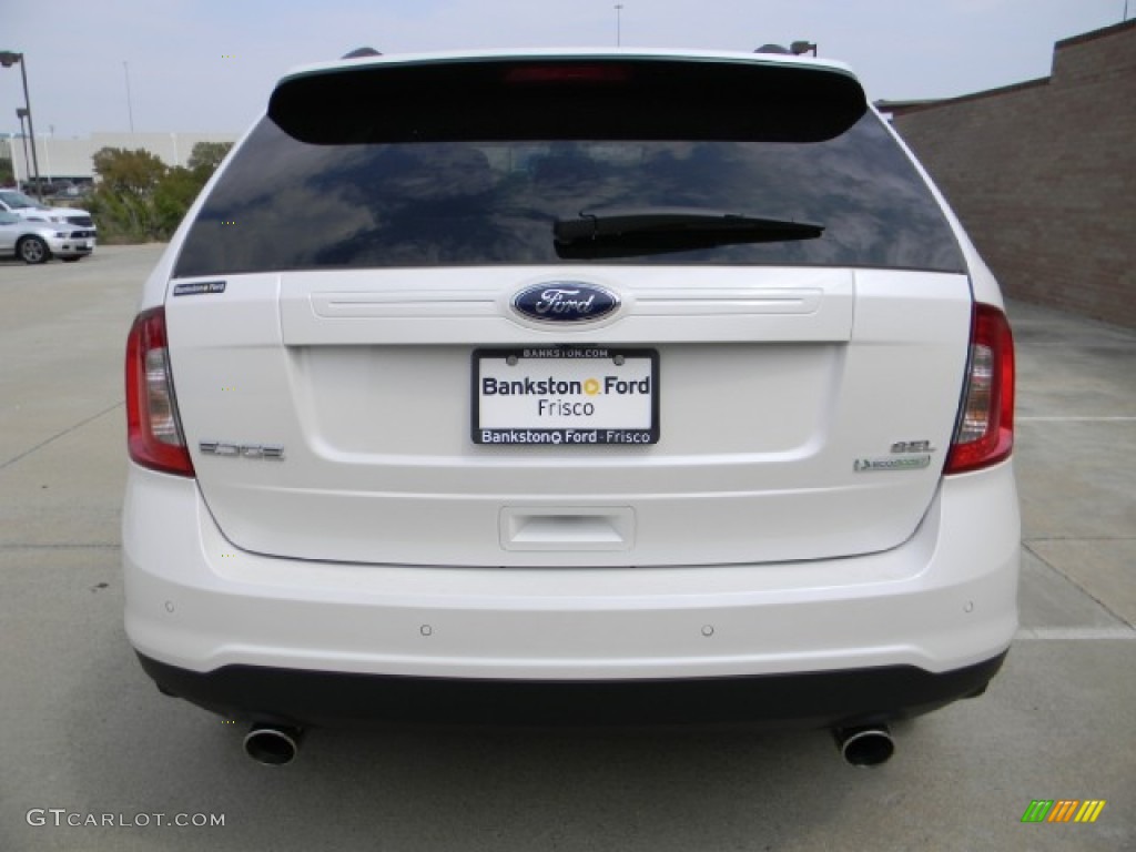 2012 Edge SEL EcoBoost - White Platinum Metallic Tri-Coat / Medium Light Stone photo #4