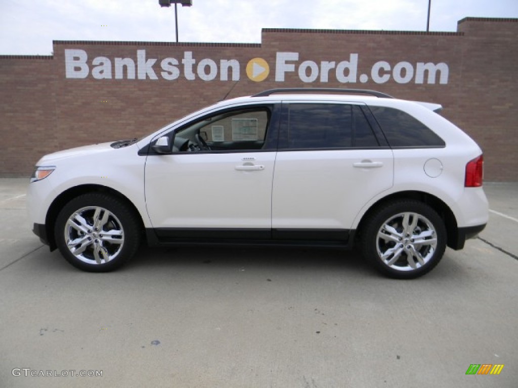 2012 Edge SEL EcoBoost - White Platinum Metallic Tri-Coat / Medium Light Stone photo #5