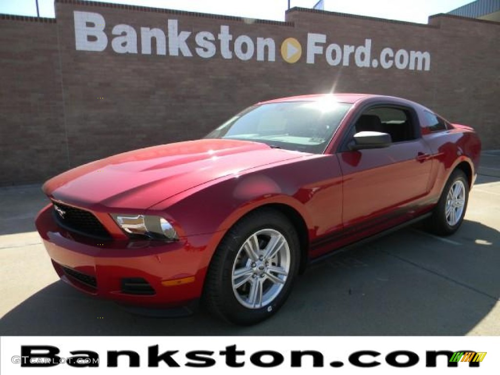 2012 Mustang V6 Coupe - Red Candy Metallic / Charcoal Black photo #1