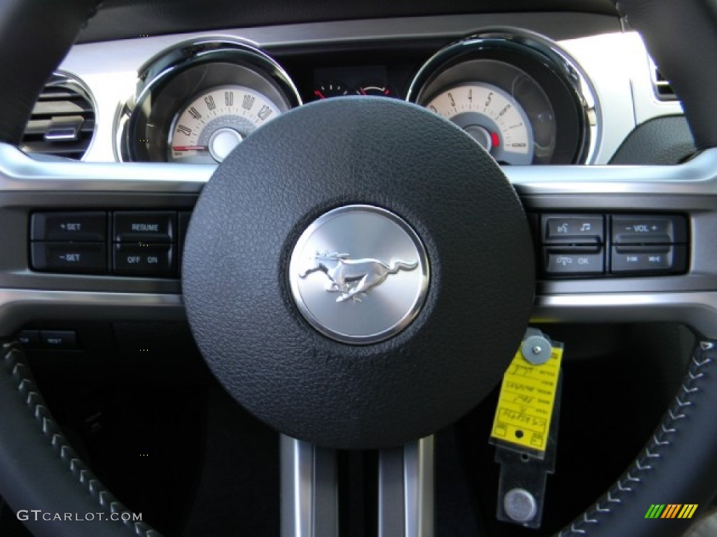 2012 Mustang V6 Premium Coupe - Black / Charcoal Black photo #11