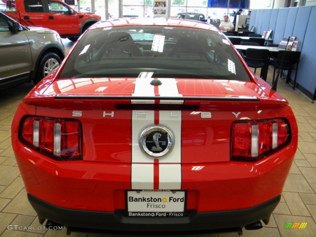 2012 Mustang Shelby GT500 SVT Performance Package Coupe - Race Red / Charcoal Black/White Recaro Sport Seats photo #4