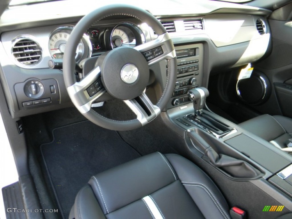Charcoal Black/Cashmere Interior 2012 Ford Mustang GT Premium Coupe Photo #58199465