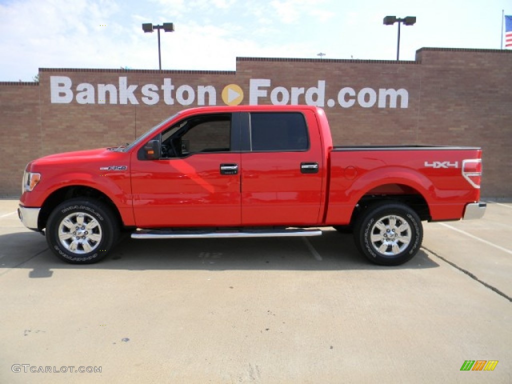 2011 F150 XLT SuperCrew 4x4 - Race Red / Steel Gray photo #5