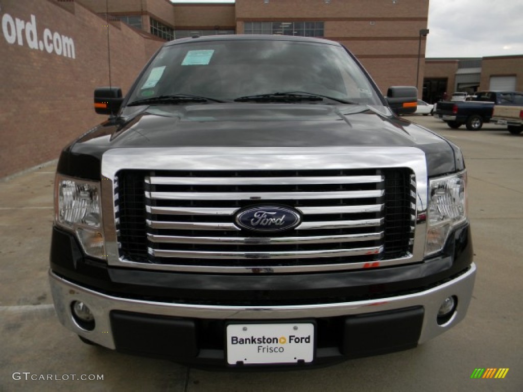 2011 F150 XLT SuperCab - Ebony Black / Steel Gray photo #2