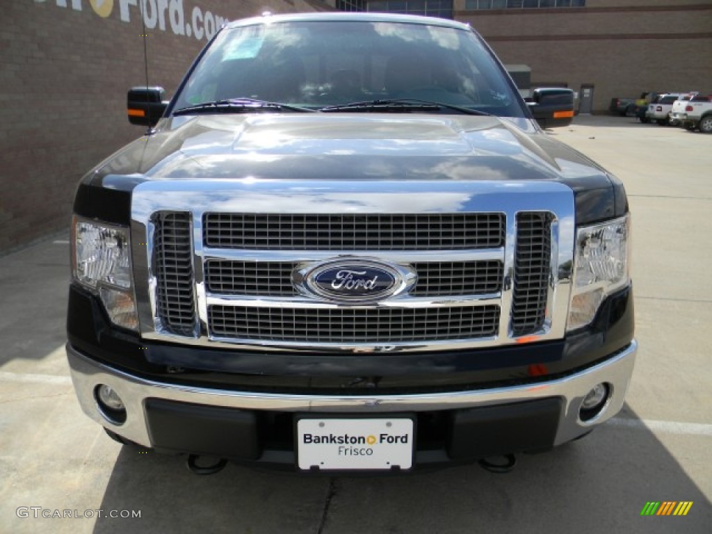 2011 F150 Lariat SuperCrew 4x4 - Ebony Black / Black photo #2