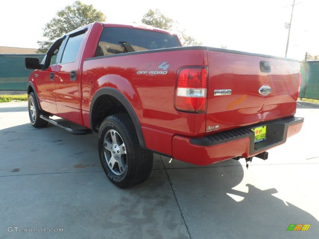 2006 F150 FX4 SuperCrew 4x4 - Bright Red / Black photo #5