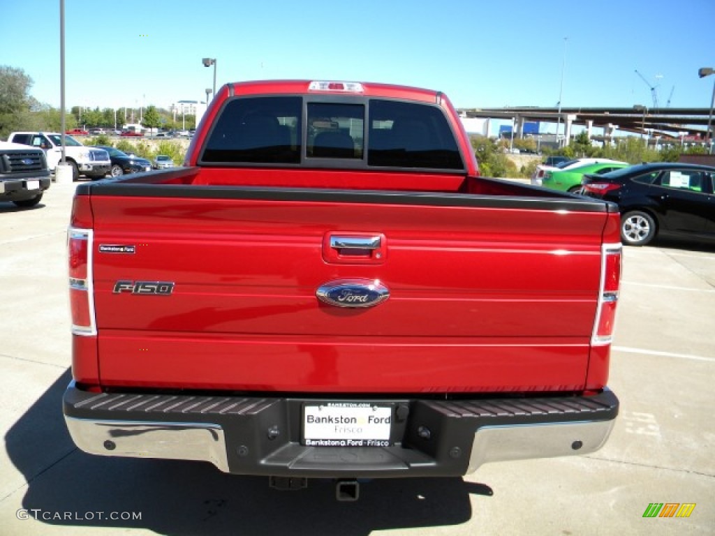 2011 F150 Lariat SuperCrew - Red Candy Metallic / Black photo #4